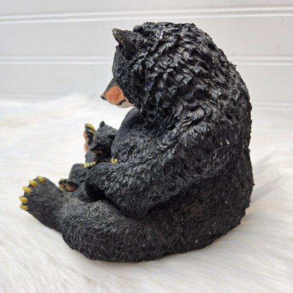 Vintage Mama Bear & Cub Cuddling Playing Figurine Resin 5 X 5.5 X 4” Mother Baby - Picture 5 of 9